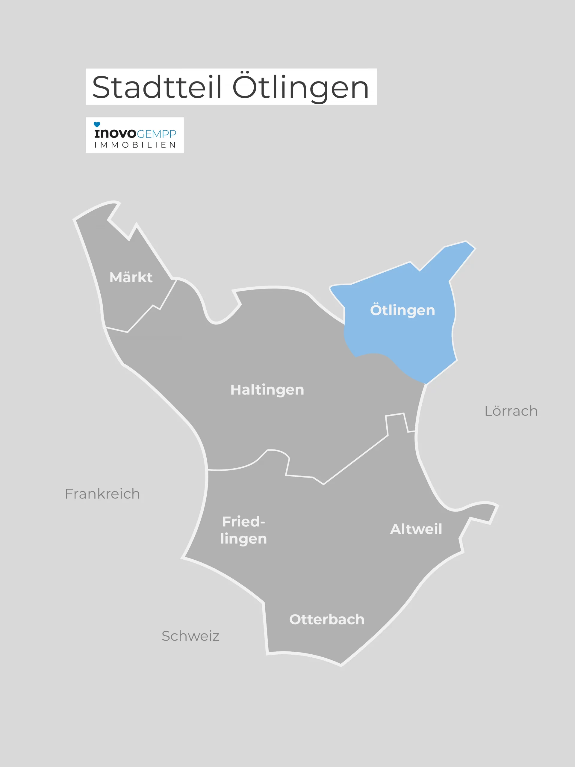 Landkarte Weil am Rhein mit Ortschaft Oetlingen
