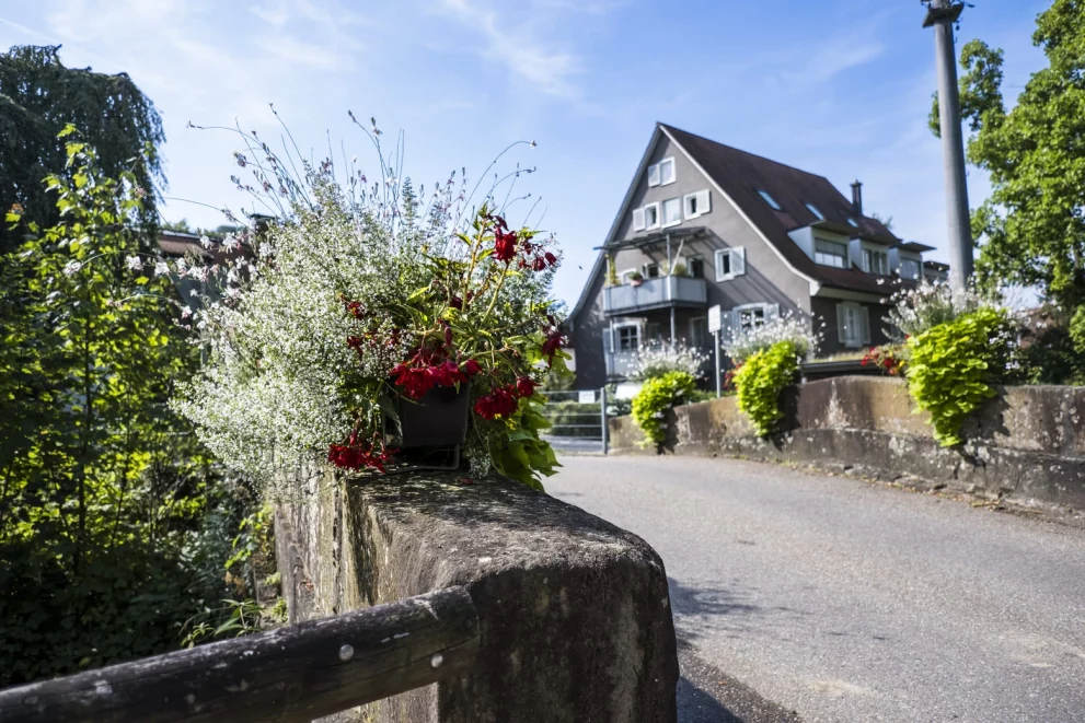 Zentrum der Kleinstadt Kandern im Landkreis Lörrach