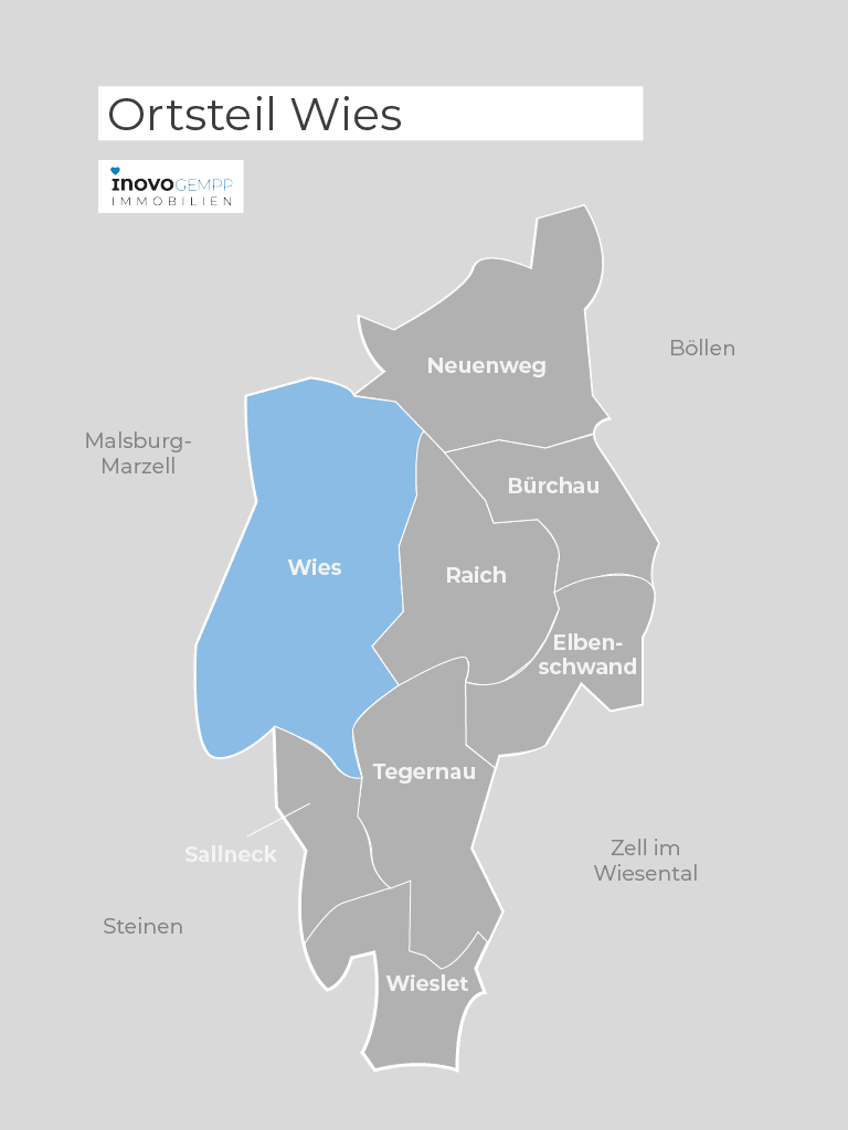 Landkarte Ortschaft Wies