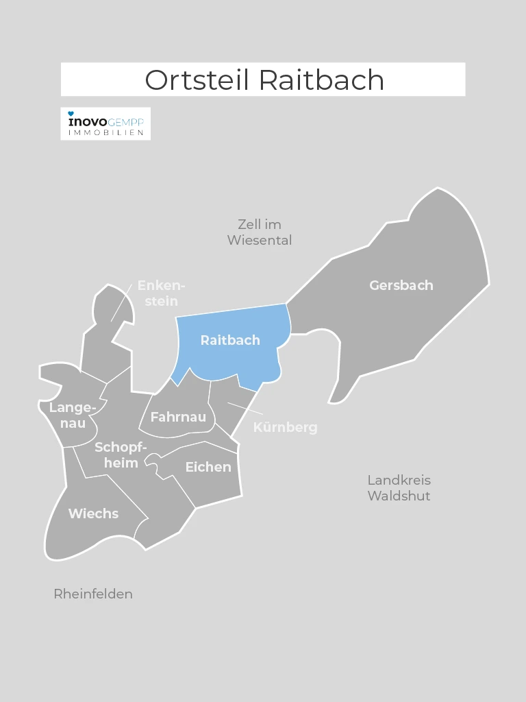 Landkarte von Schopfheim Raitbach