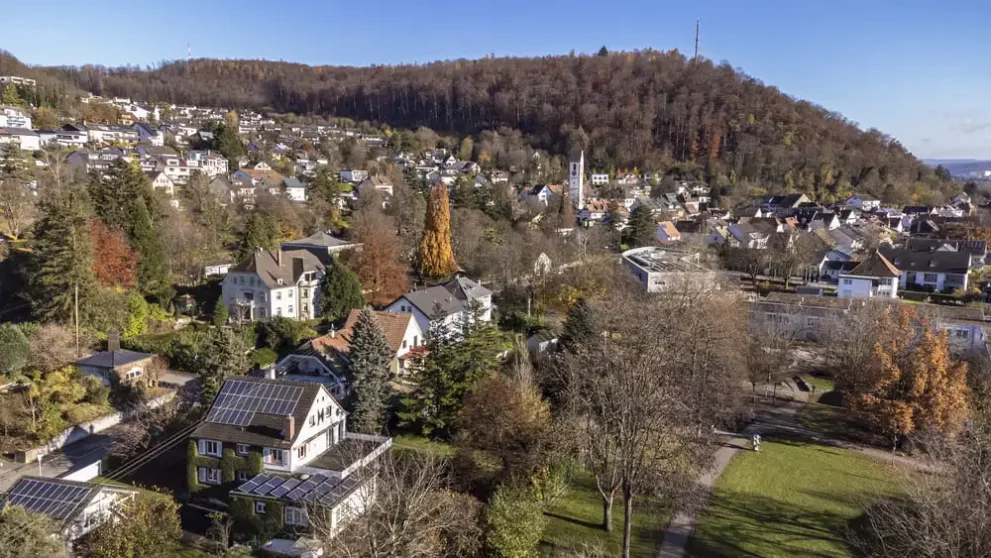Blick auf den Park von Grenzach