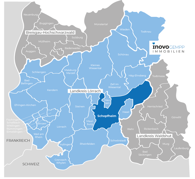 Ortsteile in Schopfheim