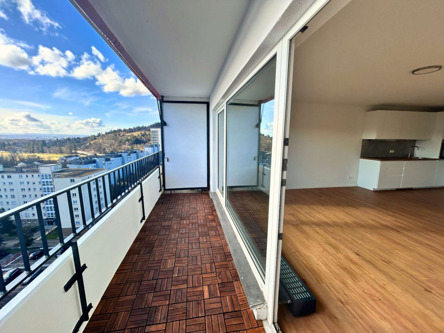 City-Appartment - CITY-FLAIR: kernsaniertes 1-Zi. Appartement, unmittelbar an Schweizer Grenze mit grandioser Aussicht