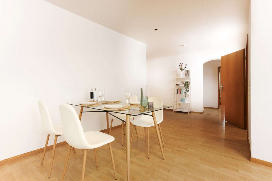 Essbereich - SONNENWINKEL in Efringen-Kirchen: 3-Zi.-Wohnung zentral gelegen mit Balkon, Gäste-WC und Carport