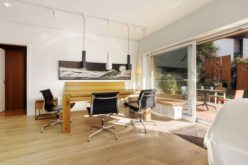 Esszimmer - SUNSET-HILL in Bestlage auf dem Leuselhardt – Villa mit Panoramaterrasse u. -Grundstück u. Kaminhaus