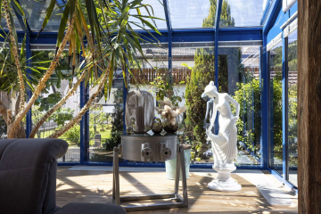 Wintergarten - SONNENPLATZ mit Pool & Sauna – Großzügiges EFH mit 8 Zimmern, Garten, Kamin & Garage in Langenau