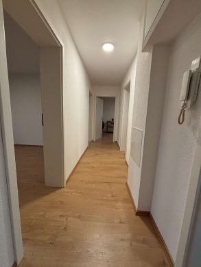 Flur - Frisch sanierte 3-Zimmer Wohnung in Hausen mit Balkon, Einbauküche und Tageslichtbad + Stellpl.