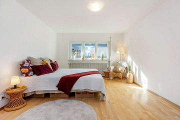 Schlafzimmer - 2-Zimmer Wohnung DORFNEST in Hauingen mit Balkon, Garage und modernem Look